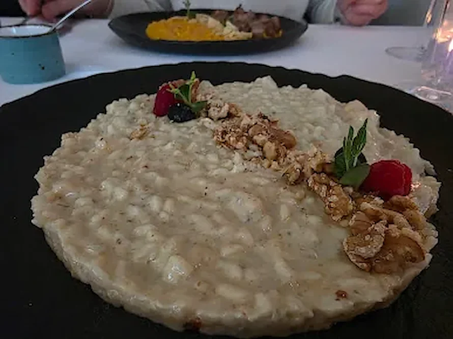 Risotto mit Williams-Birne und Walnuss — Ristorante Risotto München